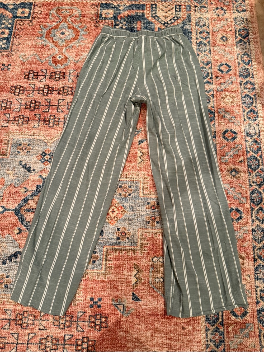Target Women's Two-Piece Pajama Set in Sage Green and Cream - Picture 5 of 10